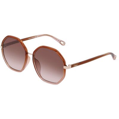 Chloé Braune Hexagon Sonnenbrille - Größe UNI - Damen Chloé Braune Hexagon Sonnenbrille - Größe UNI - Damen