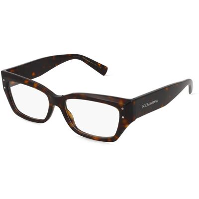 Dolce & Gabbana Dg3387 Braune Rechteckige Brille - Brillen Dolce & Gabbana Dg3387 Braune Rechteckige Brille - Brillen