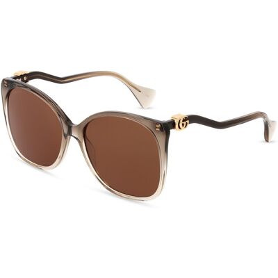 Gucci GG1010S Braune Rechteckige Sonnenbrille - Sonnenbrille Gucci GG1010S Braune Rechteckige Sonnenbrille - Sonnenbrille