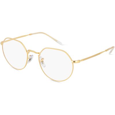Ray-Ban RX6465 Gold Unisex Brille - Geometrischer Rahmen Ray-Ban RX6465 Gold Unisex Brille - Geometrischer Rahmen