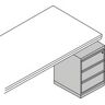 ratioform Packtisch-System, Schubladeneinheit, 3 Schübe, 535 x 600 x 785 mm, schwarz