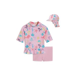 C&A Baby-UV-Bade-Outfit-LYCRA® XTRA LIFE™-3 teilig, Rosa, Taille: 92 Female