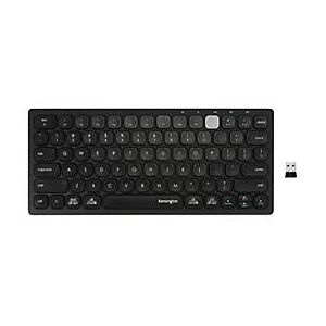 Kensington Multi-Device Dual Wireless Compact Keyboard - Tastatur - kabellos - 2.4 GHz, Bluetooth 3.0, Bluetooth 5.0 - Deutsch - Schwarz