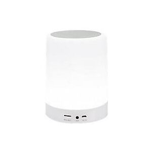 Manhattan Sound Science Bluetooth Speaker (Clearance Pricing), 5 hour Playback time, Range 10m, microSD card reader (32GB), Aux 3.5mm connector, Output 3W, USB-A charging cable included, 1200mAH battery, Bluetooth v5, Built-in hanger, White, 3 Yea...