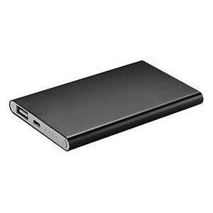 XD-Design Powerbank, 4.000 mAh, USB + Micro-USB, Aluminium, extra flach, schwarz