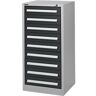 Schäfer Shop Select Schubladenschrank SF 90, 9 Schübe, weißaluminium RAL 9006 anthrazitgrau RAL 7016