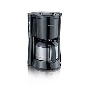Kaffeemaschine Severin KA 4835, 1000 W, für bis zu 8 Tassen, Abschaltautomatik, Tropfverschluss, Wasserstandsanzeige, mit Edelstahlkanne, schwarz