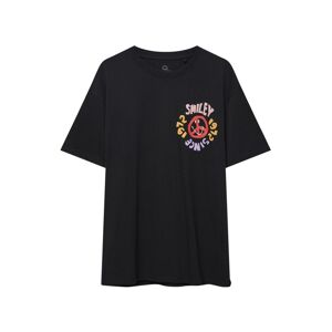Pull&Bear T-Shirt  - mischfarben / schwarz - Size: L