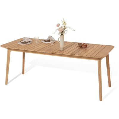 Tchibo - Doppelt ausziehbarer Teak-Dining-Tisch - 200x90x75,5cm - naturfarben - Holz / Edelstahl / Polypropylen naturfarben Nonfood https://www.tchibo.at/products/177676118599/doppelt-ausziehbarer-teak-dining-tisch?article_id=162893322330 Tchibo - Doppelt ausziehbarer Teak-Dining-Tisch - 200x90x75,5cm - naturfarben - Holz / Edelstahl / Polypropylen naturfarben Nonfood https://www.tchibo.at/products/177676118599/doppelt-ausziehbarer-teak-dining-tisch?article_id=162893322330