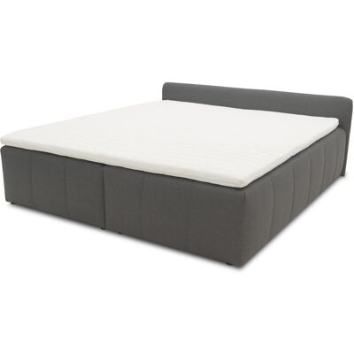 Oflor - Boxspringbett inkl. Topper 180x200 - 180 x 200 cm - Schwarz - Bett Oflor - Boxspringbett inkl. Topper 180x200 - 180 x 200 cm - Schwarz - Bett