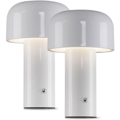 Tchibo - Just Light LED-Akku-Tischleuchte Agnes - Weiß - Eisen - Tischleuchte Tchibo - Just Light LED-Akku-Tischleuchte Agnes - Weiß - Eisen - Tischleuchte
