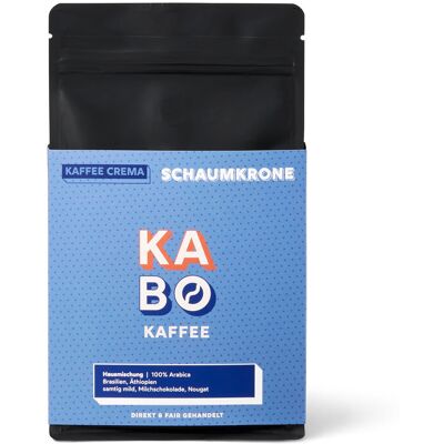Kabo - Schaumkrone Caffè Crema - 250 g Ganze Bohne - Intensität: 4/6 roasted https://www.tchibo.at/products/241485214353/kabo-schaumkrone-caffe-crema?article_id=198562199028 Kabo - Schaumkrone Caffè Crema - 250 g Ganze Bohne - Intensität: 4/6 roasted https://www.tchibo.at/products/241485214353/kabo-schaumkrone-caffe-crema?article_id=198562199028