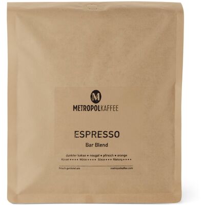 Metropol Kaffee - Espresso - 1 kg Ganze Bohne - Intensität 4/6 Metropol Kaffee - Espresso - 1 kg Ganze Bohne - Intensität 4/6