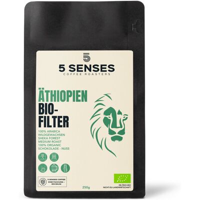 Freiburg 5 Senses Bio Äthiopien Kaffee - Ganze Bohne - 250g - Intensität 3/6 Freiburg 5 Senses Bio Äthiopien Kaffee - Ganze Bohne - 250g - Intensität 3/6