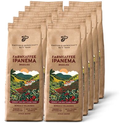 Tchibo - Farmkaffee Ipanema - 10 x 500 g Ganze Bohne - Intensität: 4/6 Coffee https://www.tchibo.at/products/264355776711/farmkaffee-ipanema?article_id=175597755656 Tchibo - Farmkaffee Ipanema - 10 x 500 g Ganze Bohne - Intensität: 4/6 Coffee https://www.tchibo.at/products/264355776711/farmkaffee-ipanema?article_id=175597755656