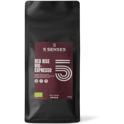 5 Senses Roter Aufstieg Bio-Espresso - 1 kg - Intensität 6/6 5 Senses Roter Aufstieg Bio-Espresso - 1 kg - Intensität 6/6