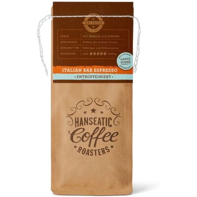 Hanseatic Italienischer Entkoffeiniert Espresso - 250g Hanseatic Italienischer Entkoffeiniert Espresso - 250g