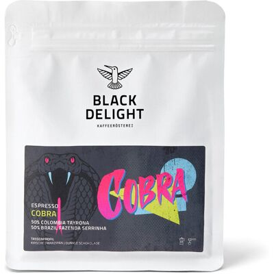 Black Delight - Cobra Blend Espresso - 250 g Ganze Bohne - Intensität: 5/6 roasted https://www.tchibo.at/products/298853669452/black-delight-cobra-blend-espresso?article_id=142449861479 Black Delight - Cobra Blend Espresso - 250 g Ganze Bohne - Intensität: 5/6 roasted https://www.tchibo.at/products/298853669452/black-delight-cobra-blend-espresso?article_id=142449861479