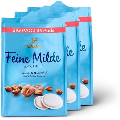 Tchibo - Feine Milde Pads - 3 x 36 Pads - Intensität: 2/6 Coffee https://www.tchibo.at/products/294869283270/feine-milde-pads?article_id=101374569488 Tchibo - Feine Milde Pads - 3 x 36 Pads - Intensität: 2/6 Coffee https://www.tchibo.at/products/294869283270/feine-milde-pads?article_id=101374569488