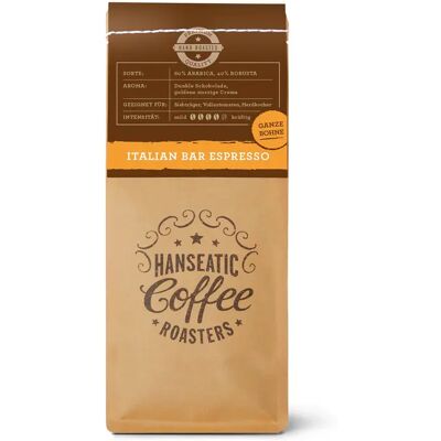 Hanseatic - Italian Bar Espresso - 250 g Ganze Bohne - Intensität: 6/6 roasted https://www.tchibo.at/products/284462726784/hanseatic-italian-bar-espresso?article_id=198347791191 Hanseatic - Italian Bar Espresso - 250 g Ganze Bohne - Intensität: 6/6 roasted https://www.tchibo.at/products/284462726784/hanseatic-italian-bar-espresso?article_id=198347791191
