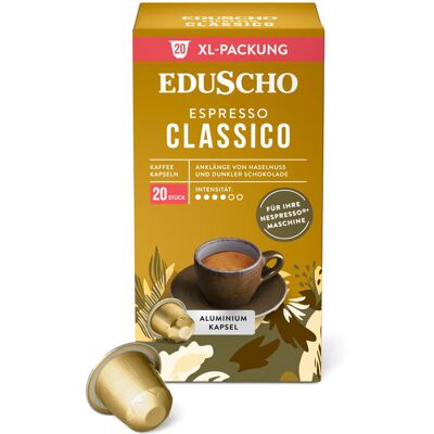 Eduscho Espresso Classico - 20 Kapseln - Intensität: 4/6 Coffee https://www.tchibo.at/products/204803980175/eduscho-espresso-classico?article_id=169614901178 Eduscho Espresso Classico - 20 Kapseln - Intensität: 4/6 Coffee https://www.tchibo.at/products/204803980175/eduscho-espresso-classico?article_id=169614901178