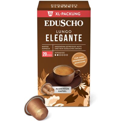 Eduscho Lungo Elegante - 20 Kapseln - Intensität: 2/6 Coffee https://www.tchibo.at/products/277756851674/eduscho-lungo-elegante?article_id=173366372764 Eduscho Lungo Elegante - 20 Kapseln - Intensität: 2/6 Coffee https://www.tchibo.at/products/277756851674/eduscho-lungo-elegante?article_id=173366372764