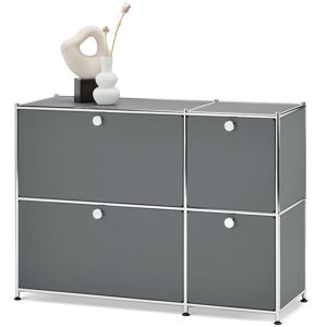 Tchibo - Sideboard CN3 - 4 Klappen, Grau - Stahl/Aluminium/Kunststoff Tchibo - Sideboard CN3 - 4 Klappen, Grau - Stahl/Aluminium/Kunststoff