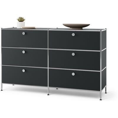 Tchibo - Kommode Metall »Cn3« mit 6 Schubladen - 152x40x73,5cm - schwarz - Stahl / Aluminium / Kunststoff schwarz Nonfood https://www.tchibo.at/products/197804804243/kommode-metall-cn3-mit-6-schubladen?article_id=165014625174 Tchibo - Kommode Metall »Cn3« mit 6 Schubladen - 152x40x73,5cm - schwarz - Stahl / Aluminium / Kunststoff schwarz Nonfood https://www.tchibo.at/products/197804804243/kommode-metall-cn3-mit-6-schubladen?article_id=165014625174