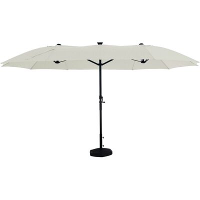 LECO Doppel-Sonnenschirm LED - Oval - Anthrazit - Sonnenschirm LECO Doppel-Sonnenschirm LED - Oval - Anthrazit - Sonnenschirm