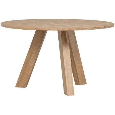 Woood Rhonda - Runder Esstisch aus Eiche - 129cm - Stabil, Modern Woood Rhonda - Runder Esstisch aus Eiche - 129cm - Stabil, Modern