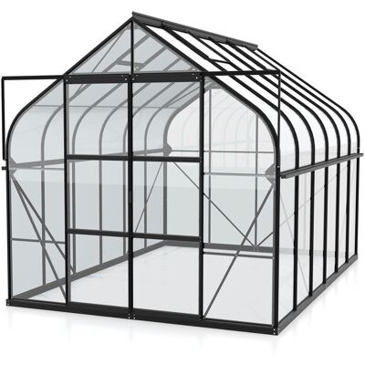 Vitavia Dione 8,3m² Gewächshaus - Schwarz - Aluminium/Glas Vitavia Dione 8,3m² Gewächshaus - Schwarz - Aluminium/Glas