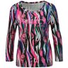 Madeleine Shirt mit 3/4-Ärmel und PRIVACY-Logo-Schriftzug neonpink / multicolor 36