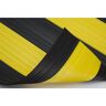 kaiserkraft Weich-PVC-Läufer, mit geschlossener Oberfläche, 10 m Rolle, schwarz-gelb, Breite 600 mm