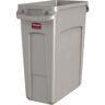 Rubbermaid Wertstoffsammler/ Abfalleimer SLIM JIM®, Volumen 60 l, mit Lüftungskanälen, beige