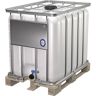 kaiserkraft IBC-Container, Standard, Volumen 600 l, natur, auf Holzpalette