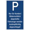 kaiserkraft Parkplatzkennzeichen, Kunststoff, P / Nur für Kunden!, LxH 150 x 250 mm