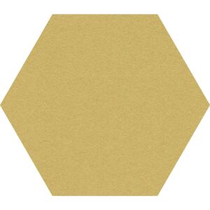 Chameleon Design-Pinnwand sechseckig, Kork, BxH 600 x 600 mm, gelb