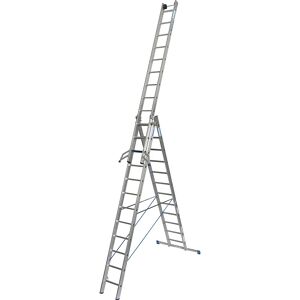KRAUSE Profi-Vielzweckleiter STABILO + S, 3-teilig, Stufen/Sprossen-Kombination, 3 x 12 Stufen/Sprossen