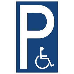 kaiserkraft Parkplatzkennzeichen, Kunststoff, P / Rollstuhlsymbol, LxH 150 x 250 mm