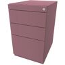 BISLEY Standcontainer Note™, mit 2 Universalschubladen, 1 Hängeregistratur, ohne Top, Tiefe 565 mm, pink