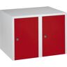 Wolf Aufsatzschrank, 2 Abteile, HxBxT 445 x 600 x 500 mm, feuerrot