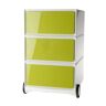 Paperflow Rollcontainer easyBox®, 3 Schubladen, weiß / grün