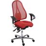 Topstar Operator-Drehstuhl SITNESS 15, mit Body Balance Tec®, Rückenlehne mit Netzbezug, rot