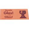 kaiserkraft Warnetiketten, Aufdruck Vorsicht Glas!, VE 1000 Stk, LxB 145 x 70 mm, ab 5 VE