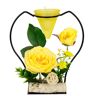 I.GE.A. Teelichthalter »Rose«  gelb  B/H: 17 cm x 19 cm gelb