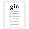 queence Bild »gin«, Sprüche & Texte, Spruch, gerahmt  weiß  B/H: 30 cm x 40 cm weiß