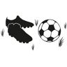 Wall-Art Wandtattoo »Fußball Fußballschuhe«, (1 St.)  Schwarz  B/H/T: 60 cm x 31 cm x 0,1 cm Schwarz