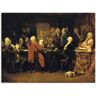 Artland Leinwandbild »Voltaire im Lesezimmer des Café Procope.«, Menschen, (1 St.)  braun  B/H: 80 cm x 60 cm braun