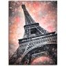 Artland Leinwandbild »Modern Art Eiffelturm«, Gebäude, (1 St.)  rot  B/H: 60 cm x 80 cm rot