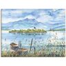 Artland Wandbild »Seeblick Herreninsel«, Gewässer, (1 St.)  blau  B/H: 40 cm x 30 cm blau